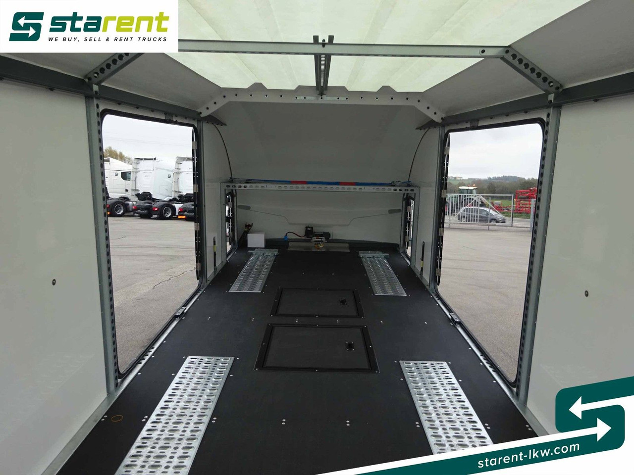 Autotransporter trailer Brian James Race Transporter 7, Seilwinde, elektr. Klappe: picture 15