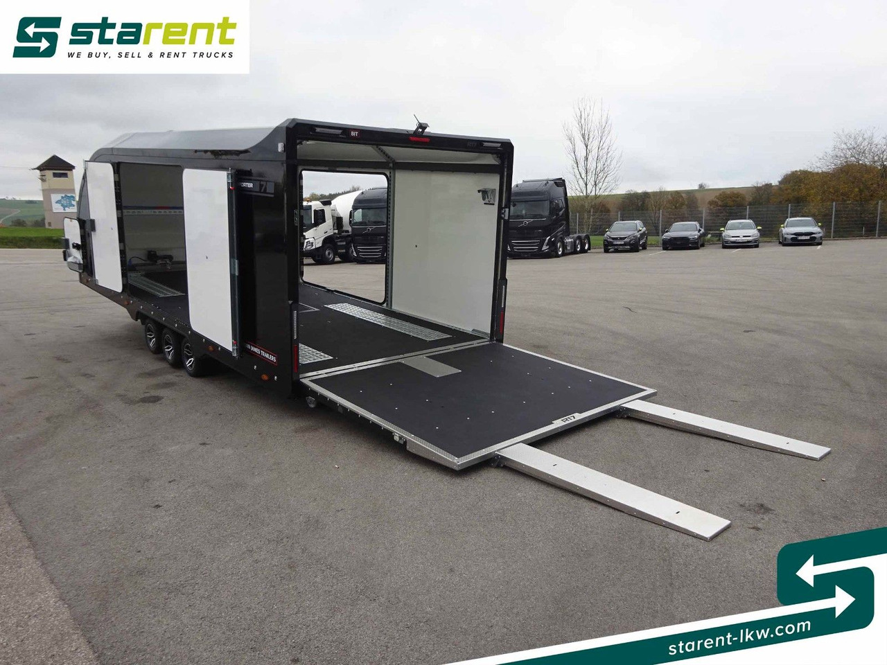 Autotransporter trailer Brian James Race Transporter 7, Seilwinde, elektr. Klappe: picture 13