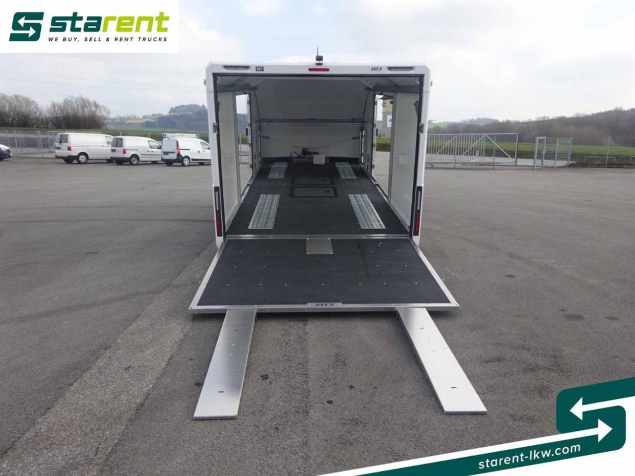 New Autotransporter trailer Brian James Trailers Race Transporter 7, Seilwinde, elektrische Klappe: picture 12