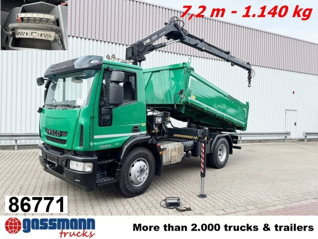 Iveco EuroCargo ML160E28 4x2 mit Kran Hiab XS 088 ES-2 - Tipper, Crane truck: picture 1 Iveco EuroCargo ML160E28 4x2 mit Kran Hiab XS 088 ES-2 - Tipper, Crane truck: picture 1