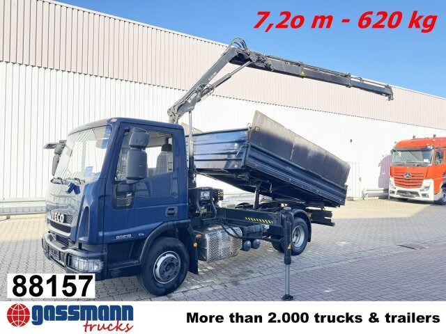 Iveco EuroCargo ML80E19 4x2 mit Kran Hiab XS055B-2 - Tipper, Crane truck: picture 1 Iveco EuroCargo ML80E19 4x2 mit Kran Hiab XS055B-2 - Tipper, Crane truck: picture 1