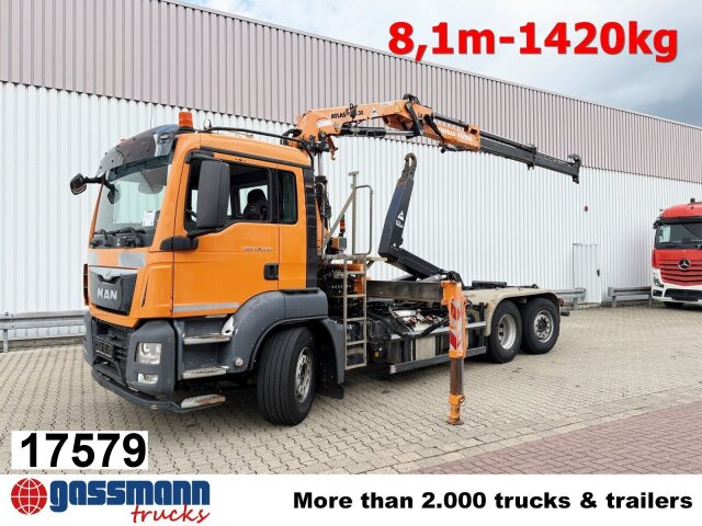 MAN TGS 28.440 6x2-4 BL, Lenk-/Liftachse, Kran Atlas - Hook lift truck, Crane truck: picture 1 MAN TGS 28.440 6x2-4 BL, Lenk-/Liftachse, Kran Atlas - Hook lift truck, Crane truck: picture 1
