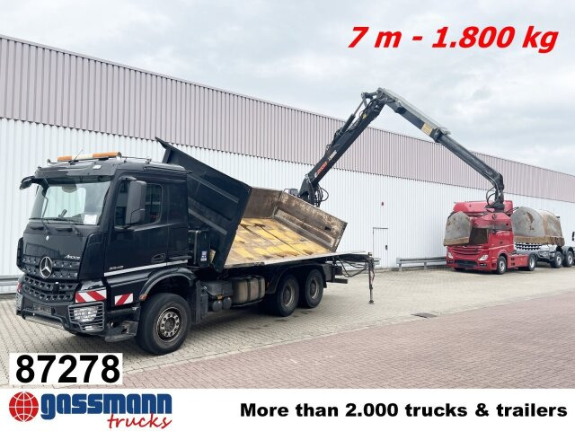 Mercedes-Benz Arocs 3345 K 6x4, Heckkran Hiab Jonsered - Tipper, Crane truck: picture 1 Mercedes-Benz Arocs 3345 K 6x4, Heckkran Hiab Jonsered - Tipper, Crane truck: picture 1