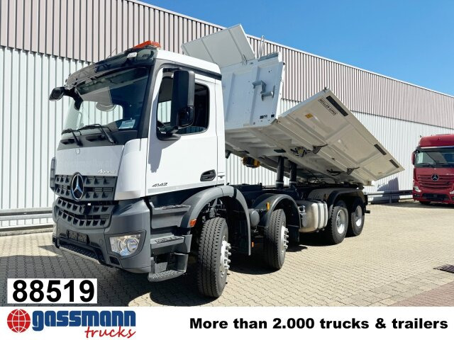 Mercedes-Benz Arocs 4142 K 8x4/4, Meiller Bordmatik links - Tipper: picture 1 Mercedes-Benz Arocs 4142 K 8x4/4, Meiller Bordmatik links - Tipper: picture 1