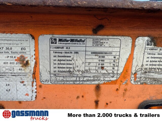 Müller-Mitteltal T 3 Kompakt 30,0, Hydr. Rampen, Verbr. auf 3m - Low loader trailer: picture 5 Müller-Mitteltal T 3 Kompakt 30,0, Hydr. Rampen, Verbr. auf 3m - Low loader trailer: picture 5