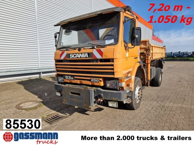 Scania 93H 250 4x4 mit Kran Palfinger PK8000, - Tipper, Crane truck: picture 1 Scania 93H 250 4x4 mit Kran Palfinger PK8000, - Tipper, Crane truck: picture 1