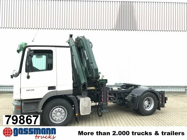 Mercedes-Benz Actros 1836 LS 4x2 mit Kran MKG HLK 330HP - Tractor unit: picture 1 Mercedes-Benz Actros 1836 LS 4x2 mit Kran MKG HLK 330HP - Tractor unit: picture 1
