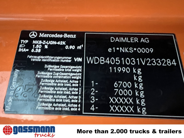 Tipper, Crane truck Unimog U400 4x4, Frontzapfwelle, Kipper, Kran MKG HKL: picture 7