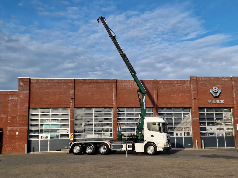 Hook lift truck, Crane truck Scania G500 XT 8x4*4 - HMF 2820K Crane - AJK 20T Hooklift - Retarder - Full air - Like new: picture 16