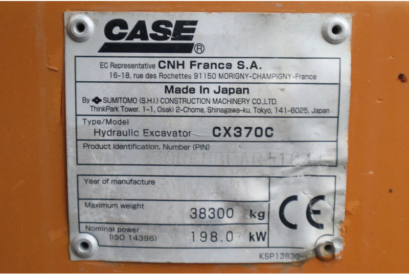 Crawler excavator Case CX370C | CX 370 C | BUCKET | QUICK COUPLER: picture 19