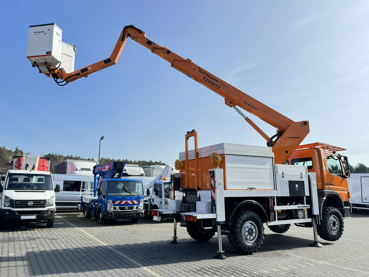 Truck mounted aerial platform Mercedes Atego 1324 4x4 Zwyżka RUTHMANN STEIGER T220S12 Podnośnik Koszowy: picture 19
