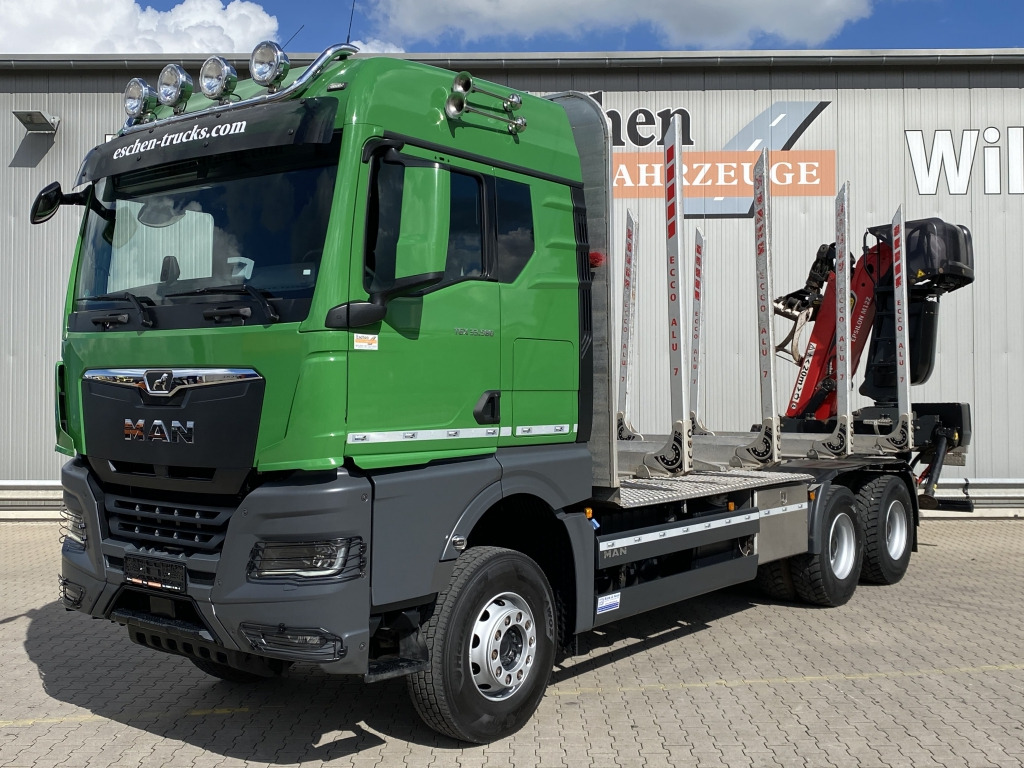 MAN TGX 33.580 6x4 BB Kurzholzaufbau / Kran - Timber truck, Crane truck: picture 1 MAN TGX 33.580 6x4 BB Kurzholzaufbau / Kran - Timber truck, Crane truck: picture 1