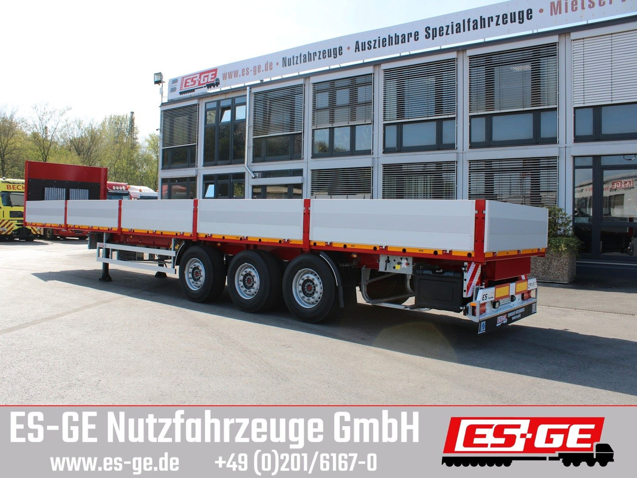 Dropside/ Flatbed semi-trailer ES-GE 3-Achs Sattelanhänger -Bordwände: picture 8