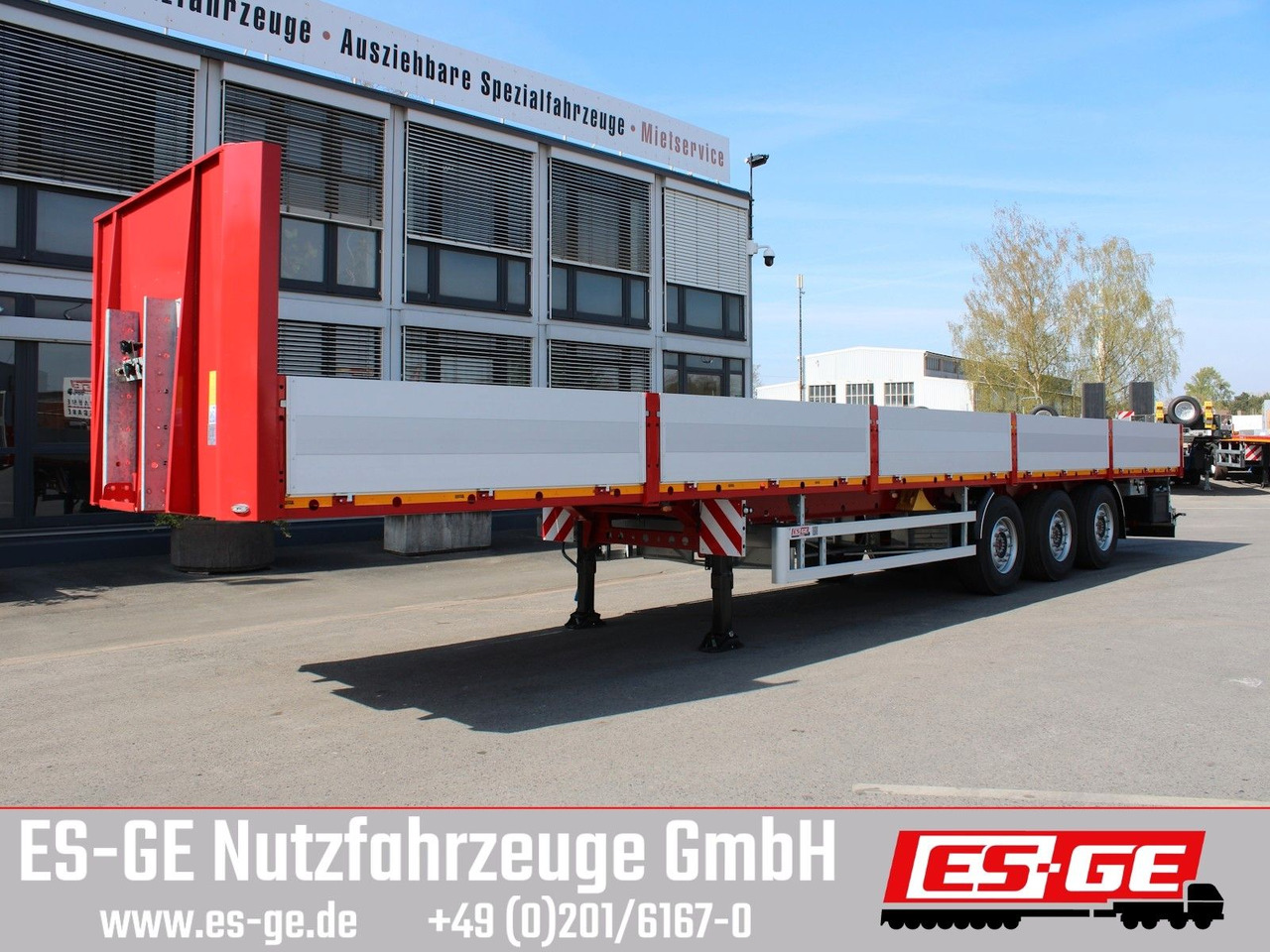 Dropside/ Flatbed semi-trailer ES-GE 3-Achs Sattelanhänger -Bordwände: picture 9