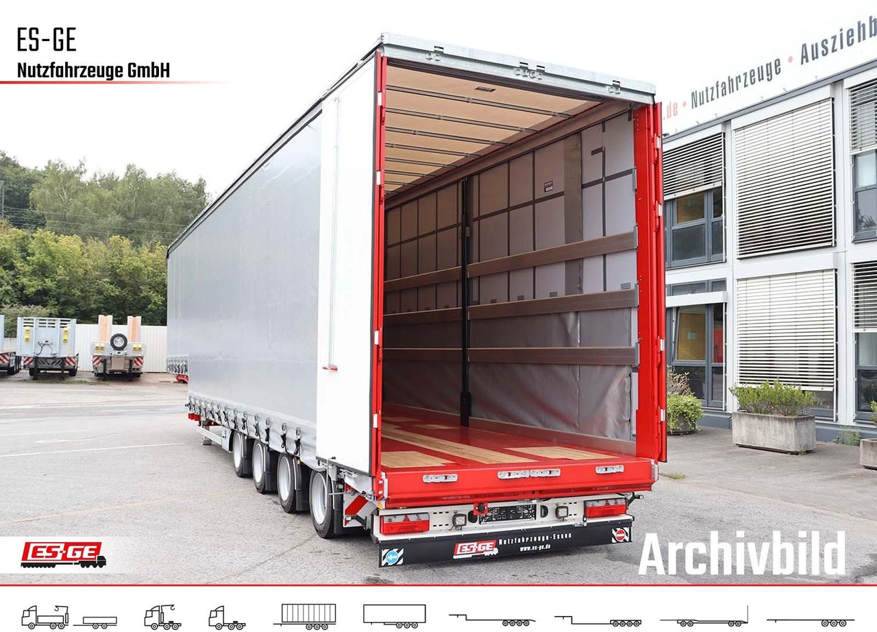 ES-GE 4-Achs-Satteltieflader mit Curtainsider-Aufbau - Low loader semi-trailer: picture 3 ES-GE 4-Achs-Satteltieflader mit Curtainsider-Aufbau - Low loader semi-trailer: picture 3