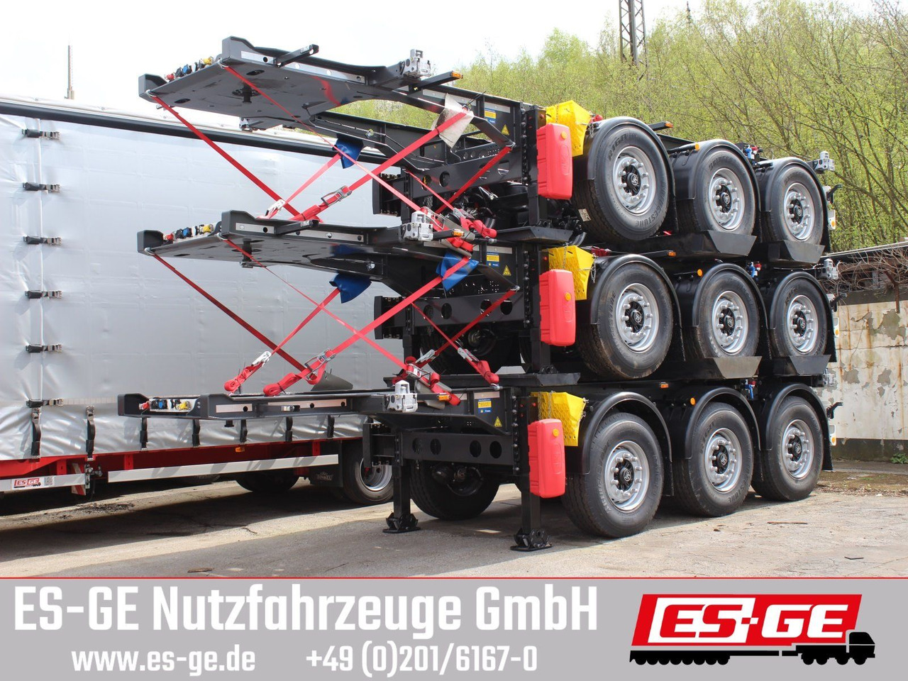 Krone 3-Achs-Containerchassis 20' - Container transporter/ Swap body semi-trailer: picture 1 Krone 3-Achs-Containerchassis 20' - Container transporter/ Swap body semi-trailer: picture 1