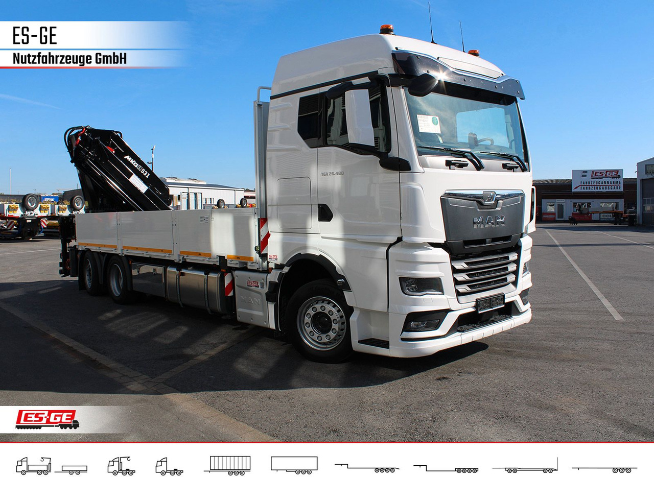 MAN TGX 26.480 6x2-4 LL, MKG-Ladekran HLK531 a5 - Dropside/ Flatbed truck, Crane truck: picture 3 MAN TGX 26.480 6x2-4 LL, MKG-Ladekran HLK531 a5 - Dropside/ Flatbed truck, Crane truck: picture 3