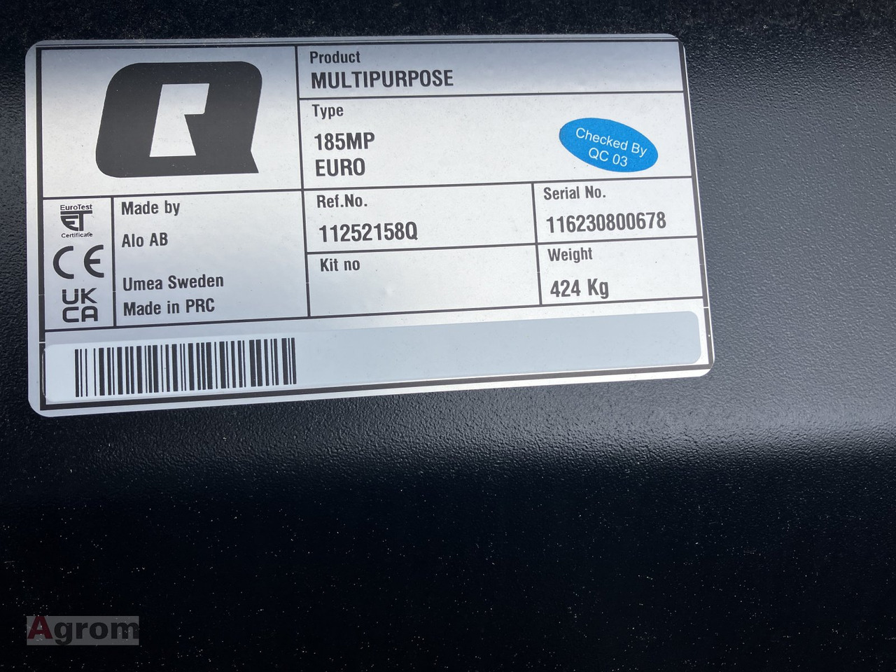 ALÖ 4in1 Klappschaufel 185 MP - Loader bucket for Construction machinery: picture 3 ALÖ 4in1 Klappschaufel 185 MP - Loader bucket for Construction machinery: picture 3