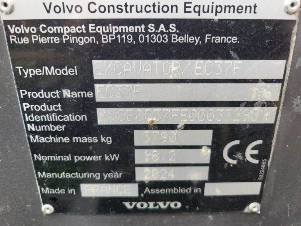 Leasing of  Volvo EC37F Volvo EC37F: picture 17