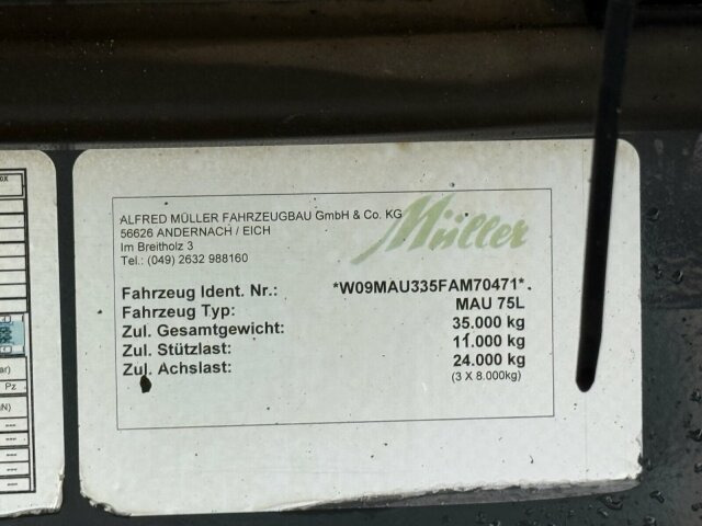 Tipper semi-trailer Müller Andernach Kippauflieg 3 Achs elekt. Plane: picture 13