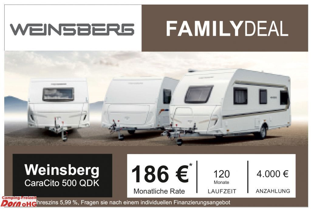 Weinsberg CaraCito 500 QDK Alle Fenster - Caravan: picture 1 Weinsberg CaraCito 500 QDK Alle Fenster - Caravan: picture 1