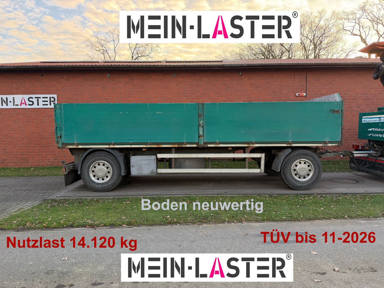 Baustoffpritsche Wilkens A 18 * 7,2 m - Dropside/ Flatbed trailer: picture 1 Baustoffpritsche Wilkens A 18 * 7,2 m - Dropside/ Flatbed trailer: picture 1