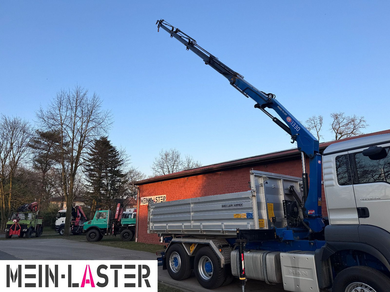MAN Aufbau Meiller Bordmatik + HMF 1330 K4 15m Funk - Tipper, Crane truck: picture 3 MAN Aufbau Meiller Bordmatik + HMF 1330 K4 15m Funk - Tipper, Crane truck: picture 3