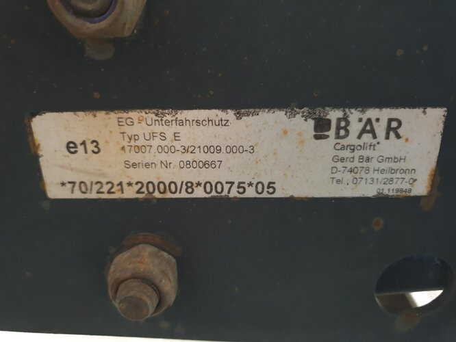 Tail lift Baer Cargolift Ladebordwand Baer Cargolift Ladebordwand 2t BÄR Typ BC2000S4: picture 7