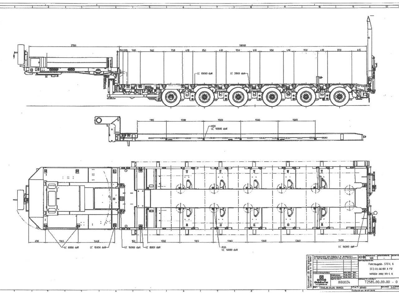 Goldhofer STZ L 6-67/80 A STZ-L 6-67/80 A, 6 Achsen, 86.000kg Ges.-Gew. - Low loader semi-trailer: picture 4 Goldhofer STZ L 6-67/80 A STZ-L 6-67/80 A, 6 Achsen, 86.000kg Ges.-Gew. - Low loader semi-trailer: picture 4
