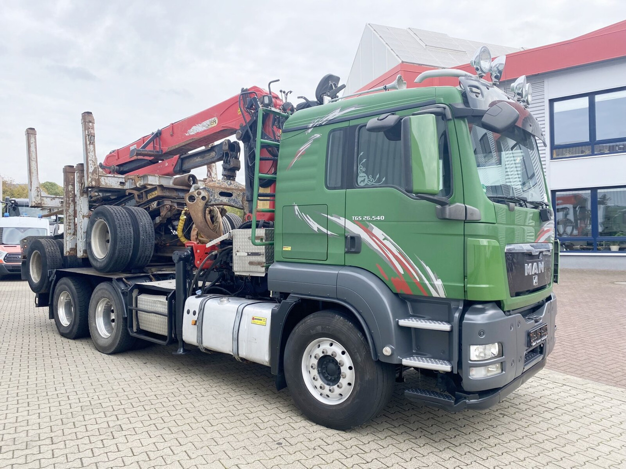 Timber truck, Crane truck MAN TGS 26.480 6x4 BB TGS 26.480 6x4 BB, Intarder, Kran Epsilon S270L88, Langholz: picture 9