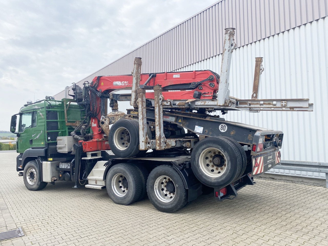 Timber truck, Crane truck MAN TGS 26.480 6x4 BB TGS 26.480 6x4 BB, Intarder, Kran Epsilon S270L88, Langholz: picture 12