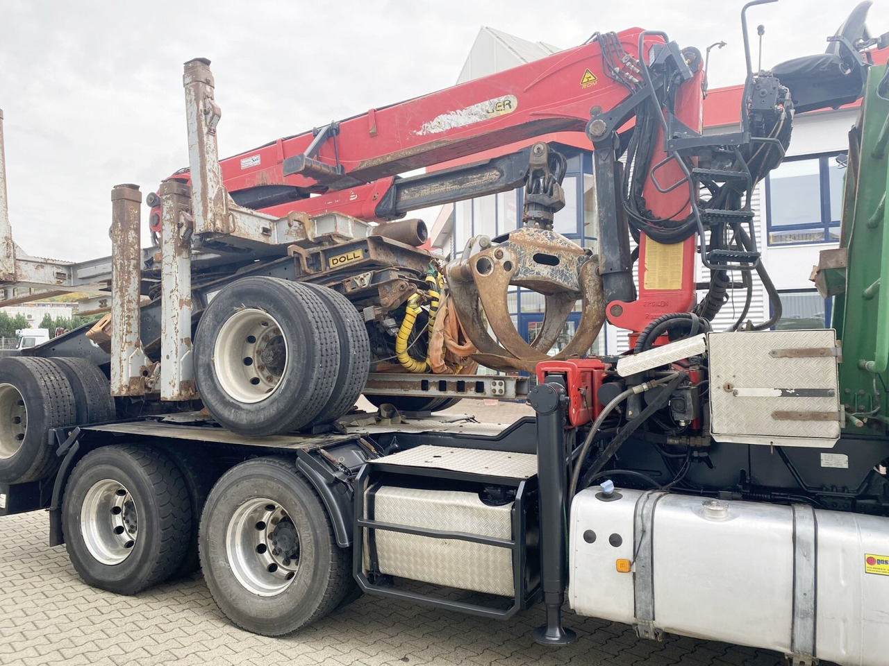 Timber truck, Crane truck MAN TGS 26.480 6x4 BB TGS 26.480 6x4 BB, Intarder, Kran Epsilon S270L88, Langholz: picture 10