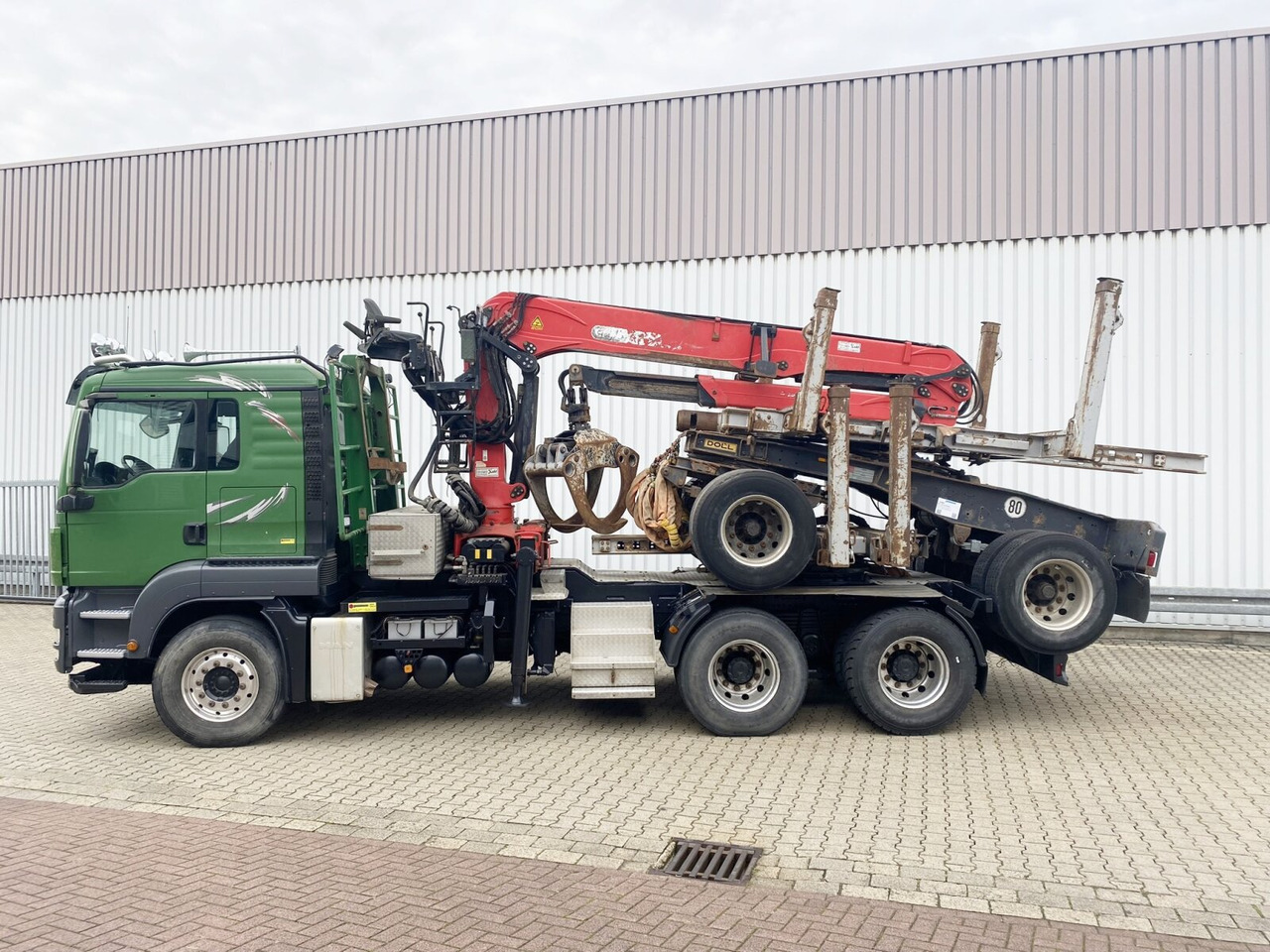 Timber truck, Crane truck MAN TGS 26.480 6x4 BB TGS 26.480 6x4 BB, Intarder, Kran Epsilon S270L88, Langholz: picture 13