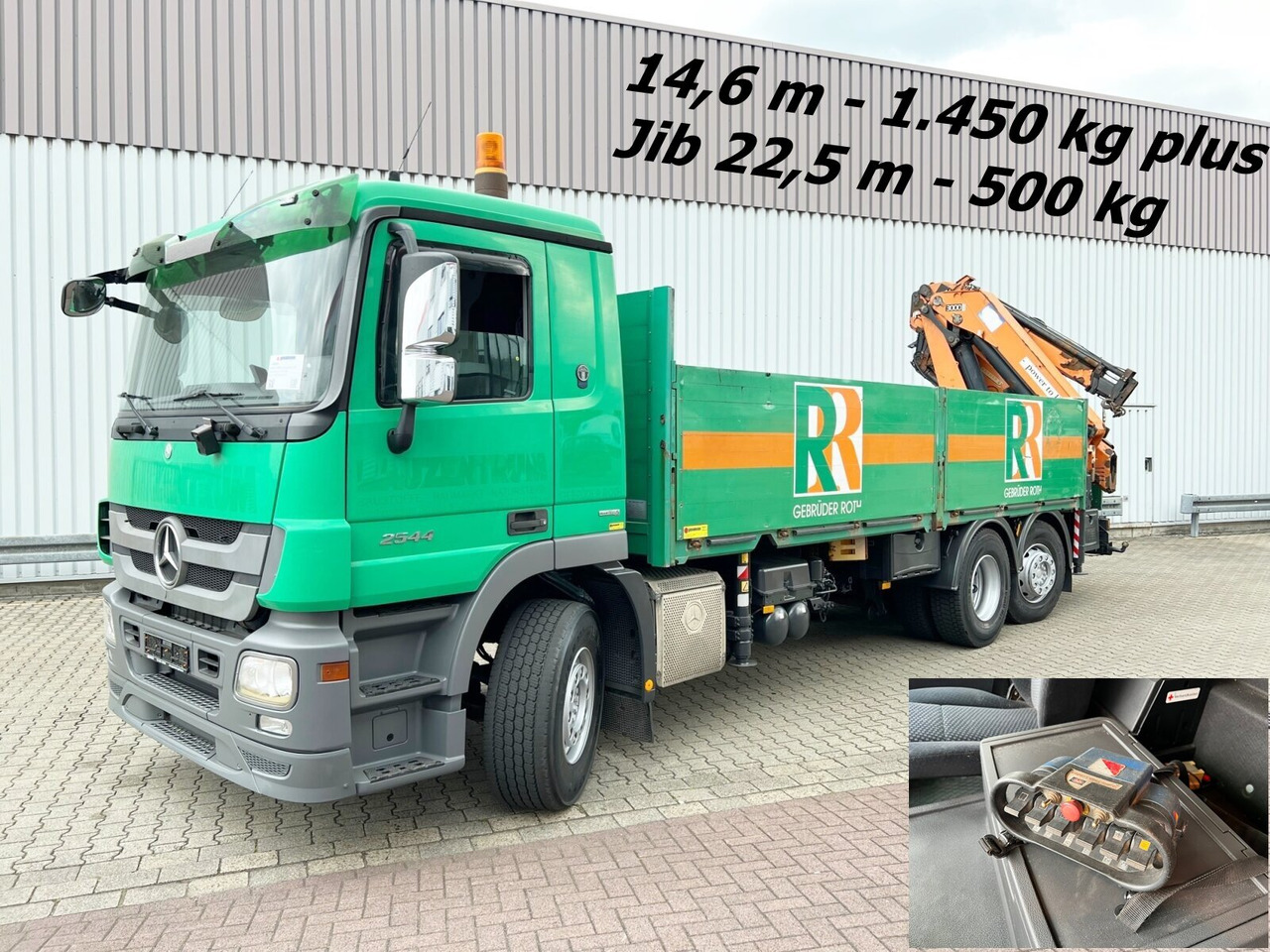 Mercedes-Benz Actros 2544 L 6x2 Actros 2544 L 6x2, Retarder, Lenkachse, Heckkran HMF 3000-K5 + Jip, Funk - Crane truck, Dropside/ Flatbed truck: picture 1 Mercedes-Benz Actros 2544 L 6x2 Actros 2544 L 6x2, Retarder, Lenkachse, Heckkran HMF 3000-K5 + Jip, Funk - Crane truck, Dropside/ Flatbed truck: picture 1