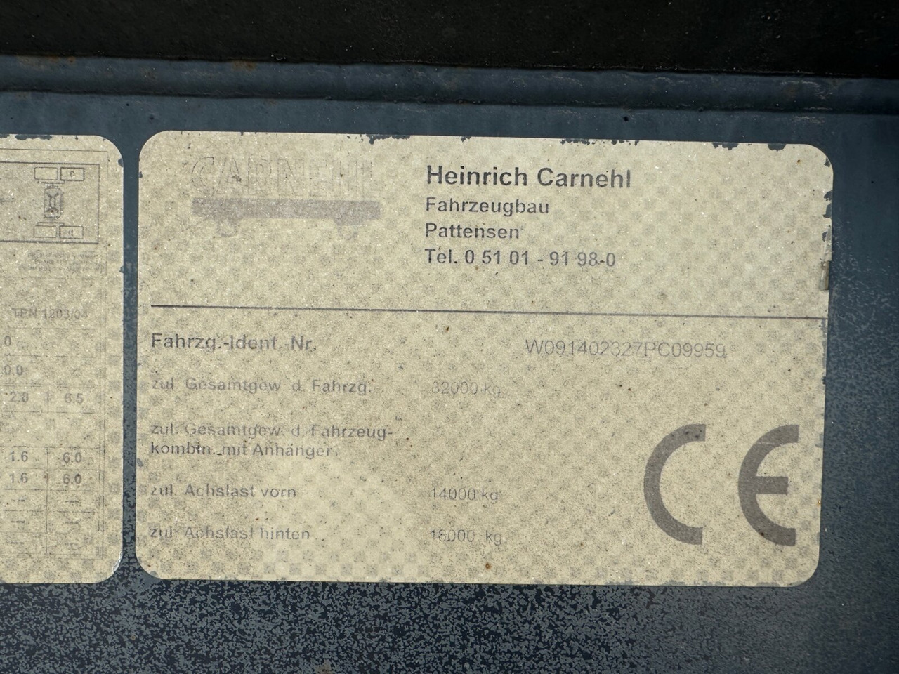 Carnehl CHKS/HH CHKS/HH, Stahlmulde ca. 25m³ - Semi-trailer: picture 2 Carnehl CHKS/HH CHKS/HH, Stahlmulde ca. 25m³ - Semi-trailer: picture 2