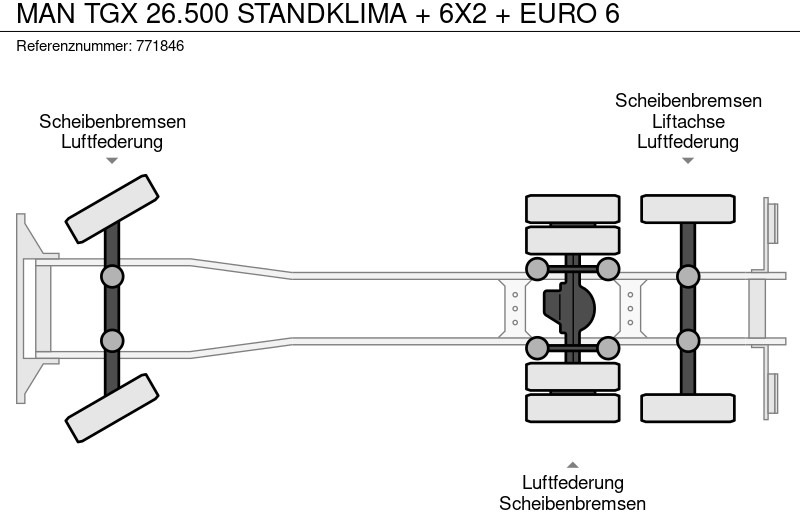 Curtainsider truck MAN TGX 26.500 STANDKLIMA + 6X2 + EURO 6: picture 18