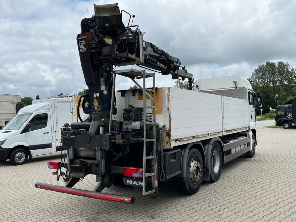 Dropside/ Flatbed truck, Crane truck MAN TGS 26.440 Baustoff mit HIAB XS 166 Kran: picture 15