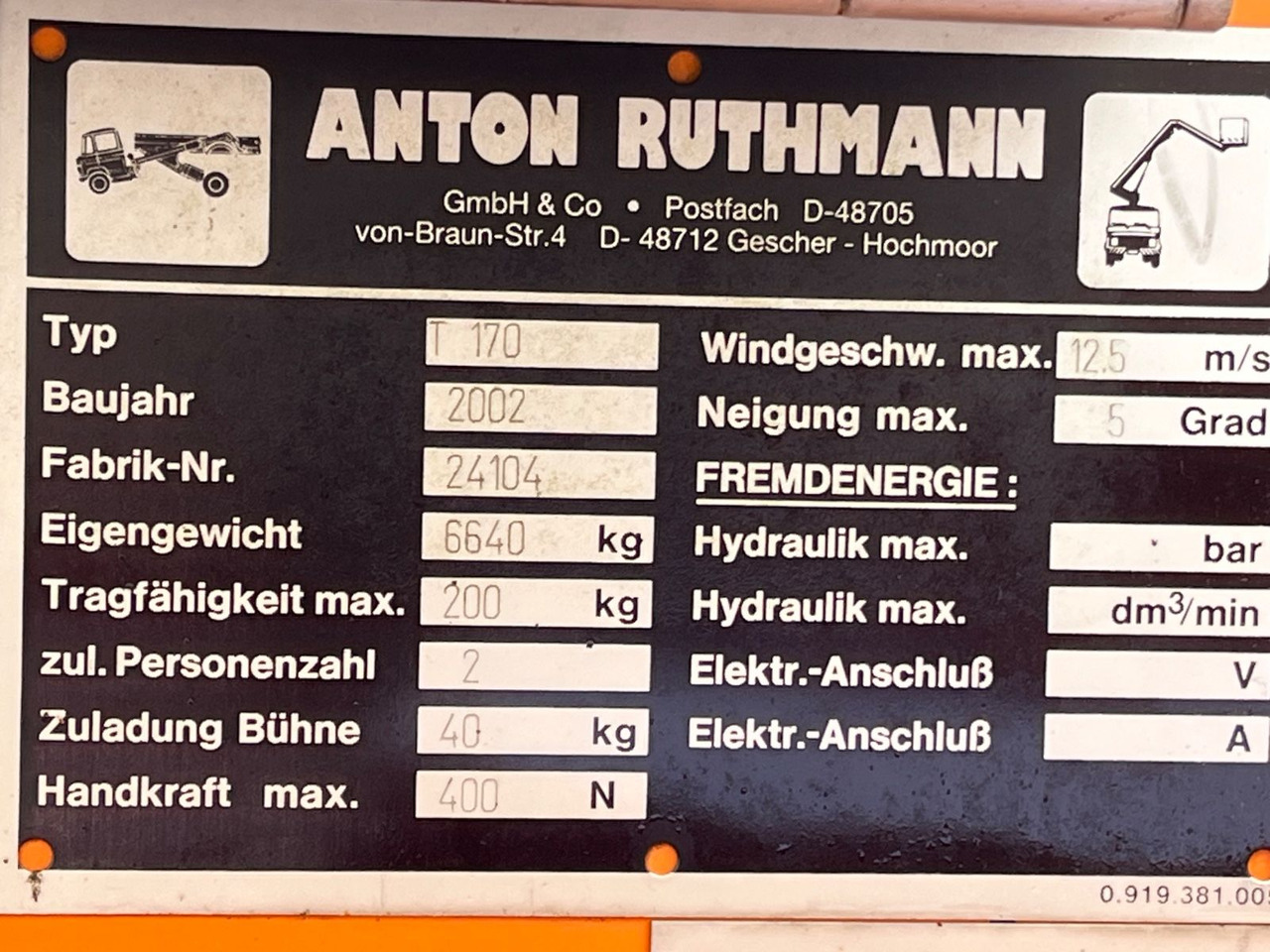 Truck mounted aerial platform Mercedes-Benz Vario 814 DA 4x4 Ruthmann T 170: picture 10 Truck mounted aerial platform Mercedes-Benz Vario 814 DA 4x4 Ruthmann T 170: picture 10