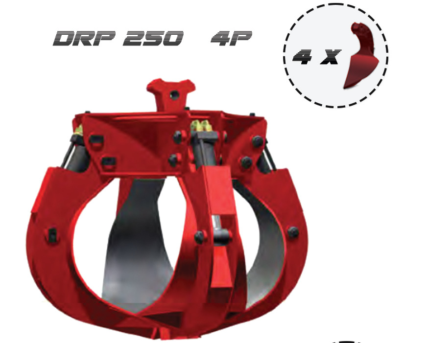 DEMOQ DRP250 4P Hydraulic Polyp -grab 310 kg - Grapple for Construction machinery: picture 1 DEMOQ DRP250 4P Hydraulic Polyp -grab 310 kg - Grapple for Construction machinery: picture 1