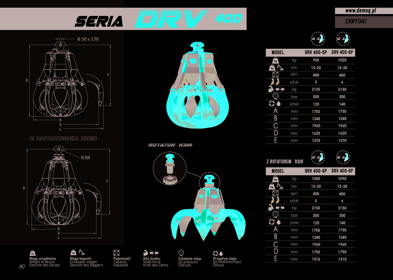 DEMOQ DRV400 - Grapple for Construction machinery: picture 3 DEMOQ DRV400 - Grapple for Construction machinery: picture 3