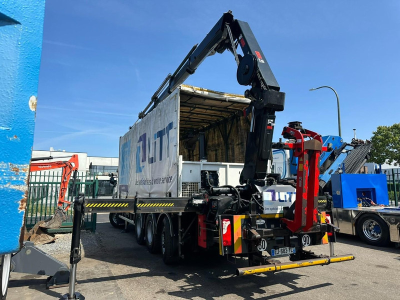 Curtainsider truck, Crane truck Scania P410 8x4 TRIDEM PRITSCHE PLANE + KRAN HIAB 244 EP-4 HIDUO - RETARDER - LIFT + STEERING AXLE - *327.000km* - RADIO: picture 18
