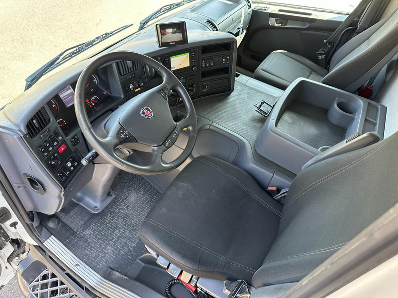 Curtainsider truck, Crane truck Scania P410 8x4 TRIDEM PRITSCHE PLANE + KRAN HIAB 244 EP-4 HIDUO - RETARDER - LIFT + STEERING AXLE - *327.000km* - RADIO: picture 14