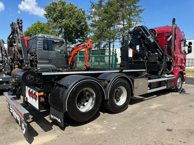 Hook lift truck, Crane truck Scania R580 6X2 V8 HOOKLIFT + CRANE HIAB 211 E-4 HIPRO - ROTATOR - RETARDER - ALCOA ALU - RADIO - NL TRUCK: picture 6