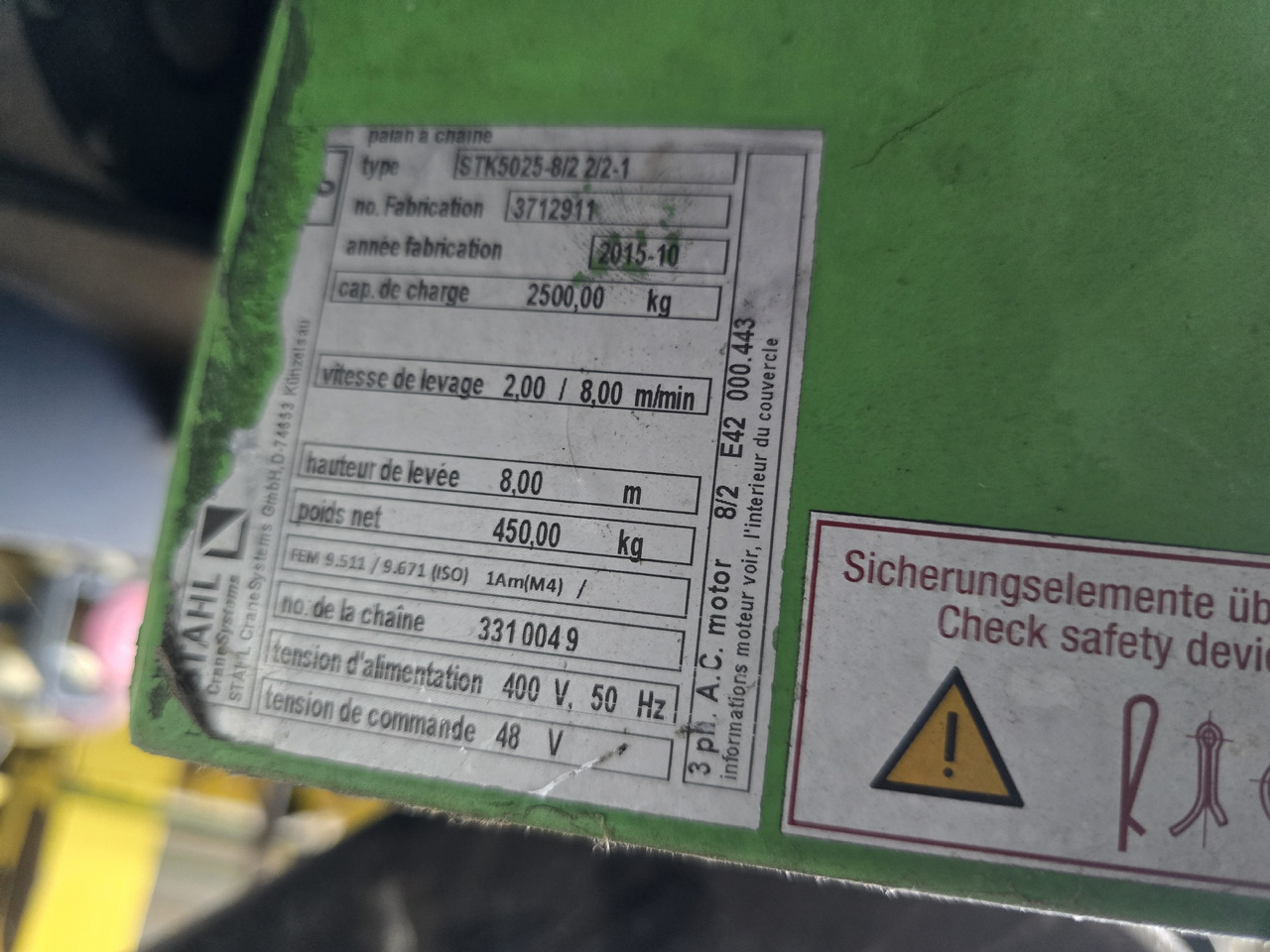 STAHL ST50 - Winch: picture 2 STAHL ST50 - Winch: picture 2