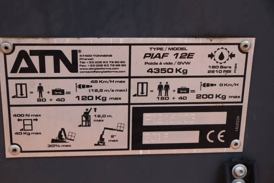 ATN PIAF 12E Electric, 12m Working Height, 5m Reach, T  - Articulated boom: picture 3 ATN PIAF 12E Electric, 12m Working Height, 5m Reach, T  - Articulated boom: picture 3