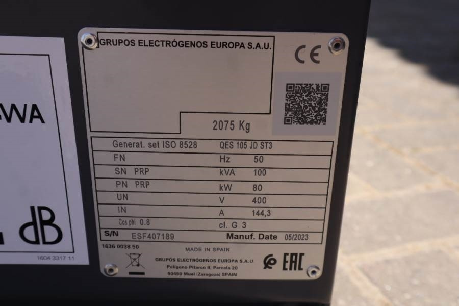 Atlas Copco QES 105 JD ST3 Valid inspection, *Guarantee! Diese - Generator set: picture 5 Atlas Copco QES 105 JD ST3 Valid inspection, *Guarantee! Diese - Generator set: picture 5