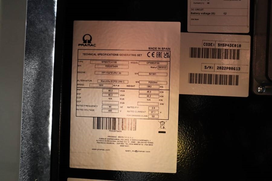 Pramac GPW60I/FS5 Valid inspection, *Guarantee! Diesel, 6 - Generator set: picture 2 Pramac GPW60I/FS5 Valid inspection, *Guarantee! Diesel, 6 - Generator set: picture 2