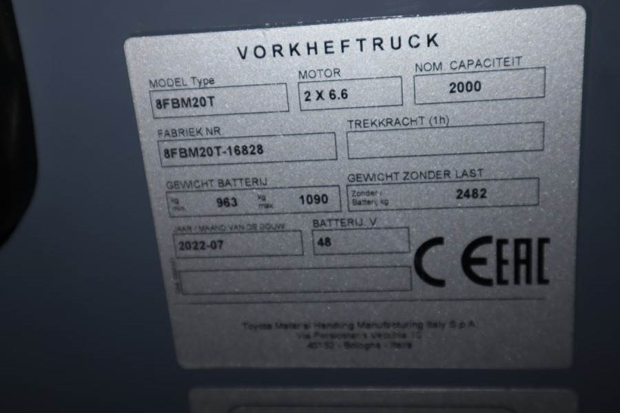 Diesel forklift Toyota 8FBM20T Valid inspection, *Guarantee! Electric, 47: picture 7