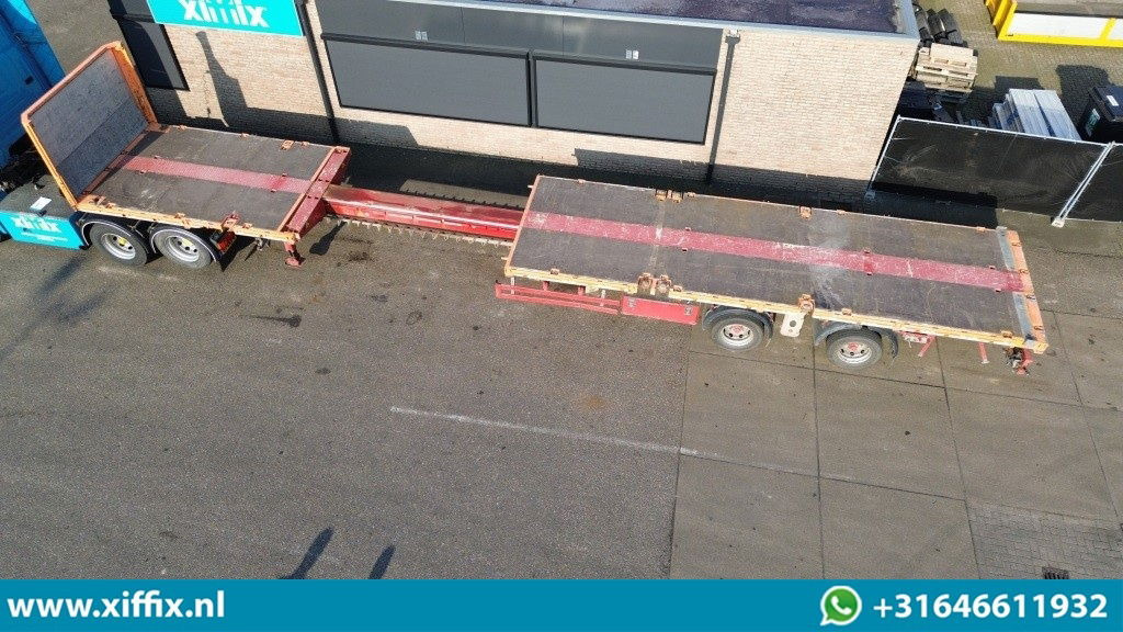 Fellechner 2-ass. Vlakke uitschuifbare Mega oplegger / Naloop gestuurd - Dropside/ Flatbed semi-trailer: picture 2 Fellechner 2-ass. Vlakke uitschuifbare Mega oplegger / Naloop gestuurd - Dropside/ Flatbed semi-trailer: picture 2