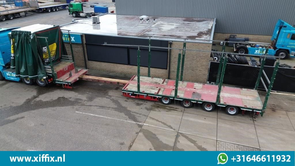 Meusburger 4-ass. Uitschuifbare semi dieplader met huifopbouw / 2x Naloop gestuu - Low loader semi-trailer: picture 3 Meusburger 4-ass. Uitschuifbare semi dieplader met huifopbouw / 2x Naloop gestuu - Low loader semi-trailer: picture 3